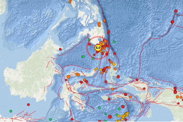 Gempa Magnitudo 5,0 Guncang Wilayah Barat Laut Tahuna, Kepulauan Sangihe, BMKG Pastikan Tak Berpotensi Tsunami